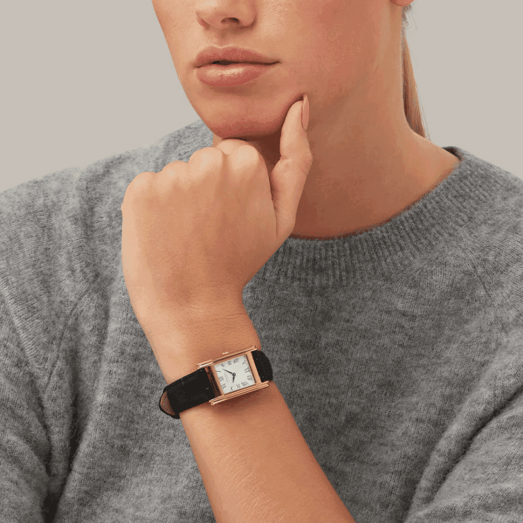 LXURI - Aspinal of London women’s watch styled with fine jewelry.