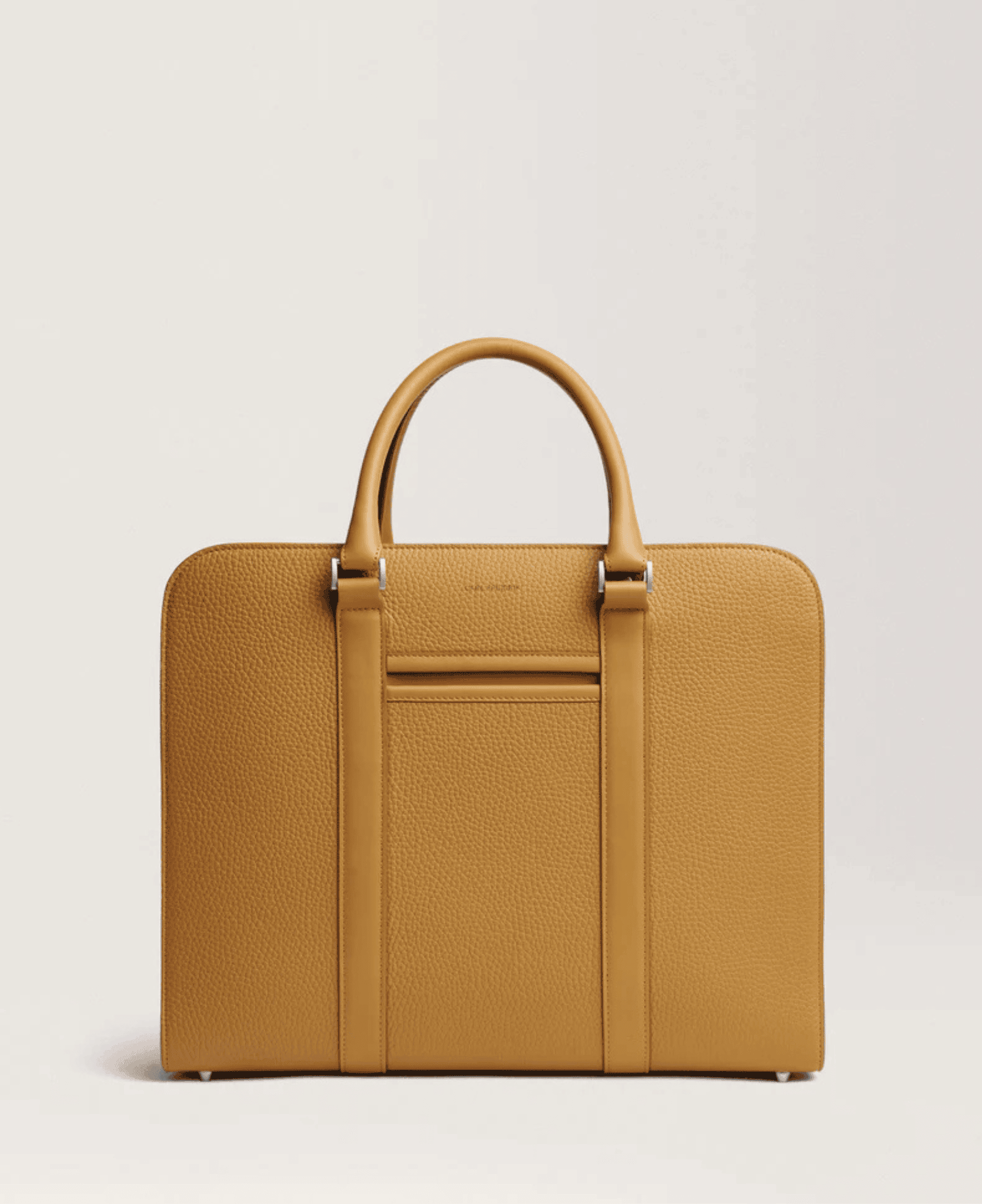 Carl Friedrik Grained Leather Bags - Mustard Yellow | LXURI 