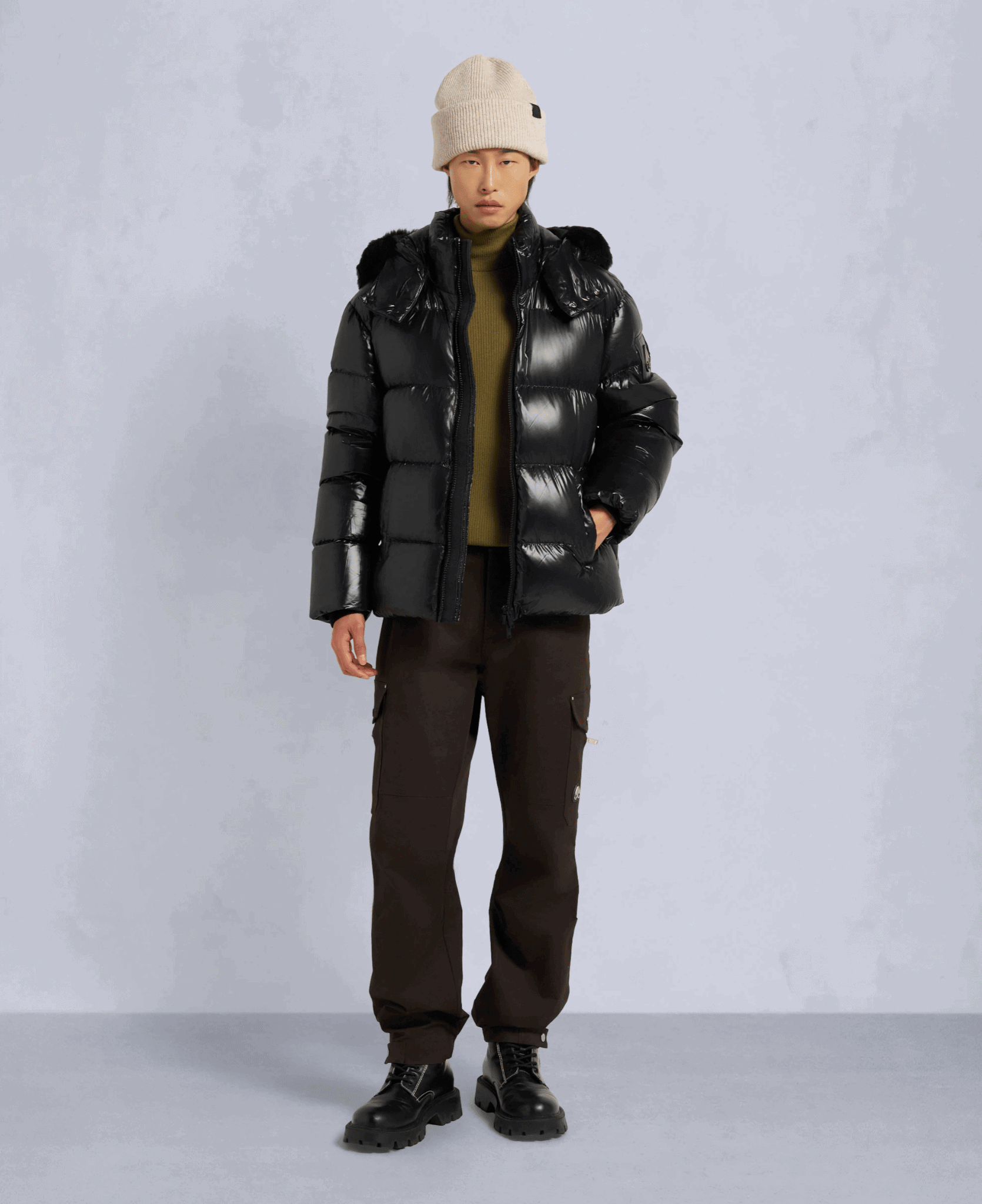 LXURI - KINGS PUFFER SHEARLING TRIM JACKET BY MOOSE KNUCKLES