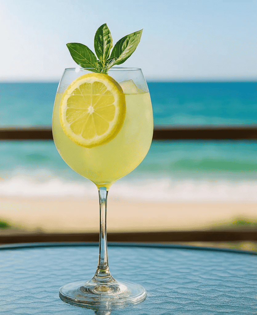 LXURI - Basil and Lemon Spritz Recipe