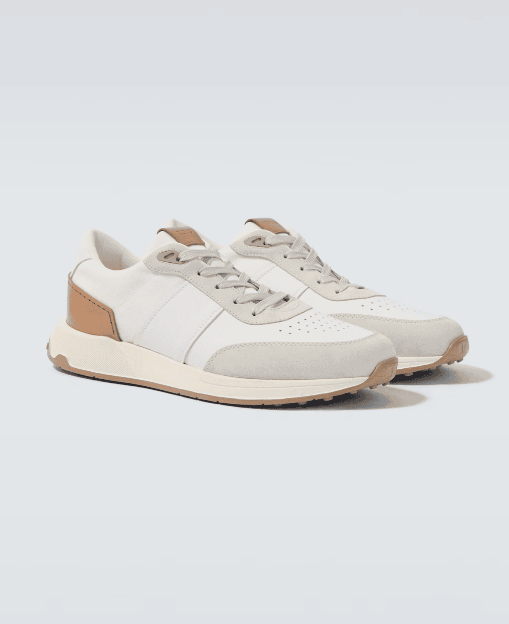 LXURI - Tod's White Leather and Suede Vintage Sneakers