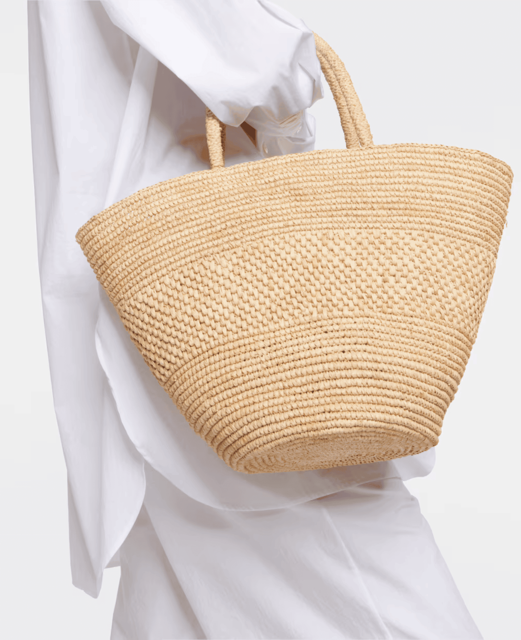 LXURI - Emilie Small Raffia Basket Bag by The Row