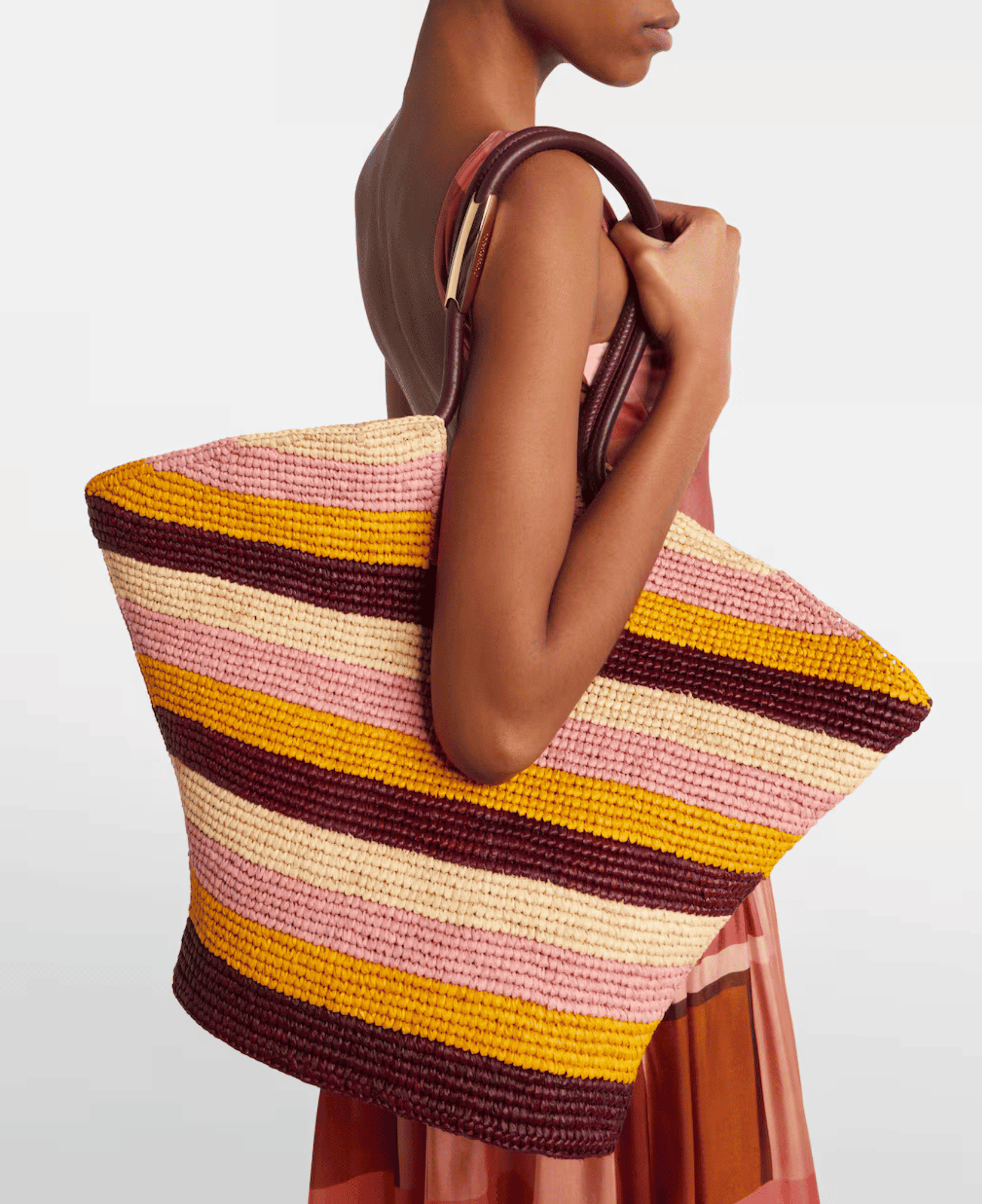 LXURI - Goldentime Medium Raffia Tote Bag – Yellow by Zimmermann
