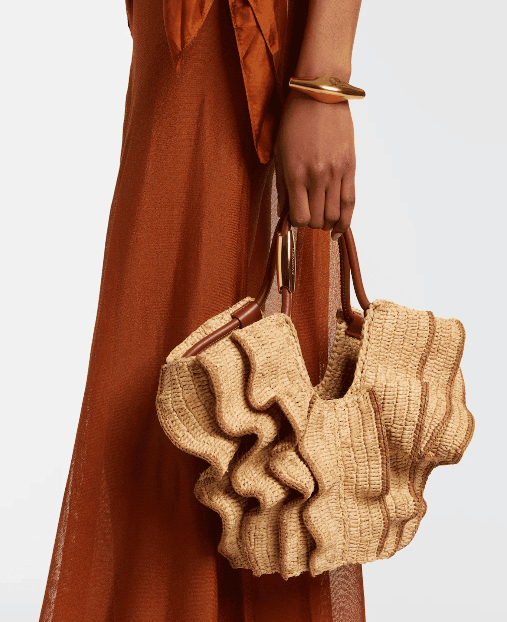 LXURI - Goldentime Small Raffia Shoulder Bag - Zimmermann