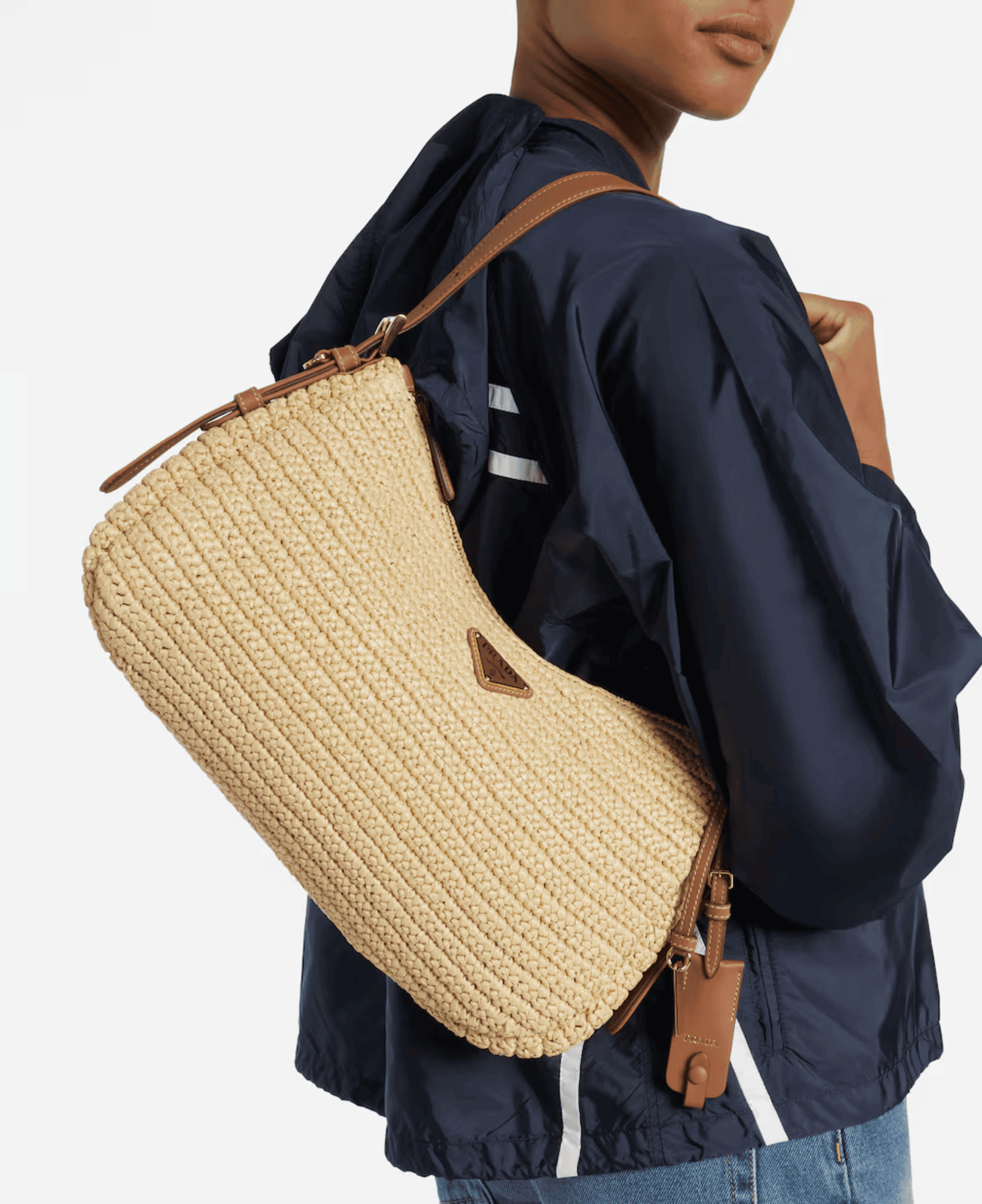LXURI - The Prada Aimee Large Crochet Shoulder Bag