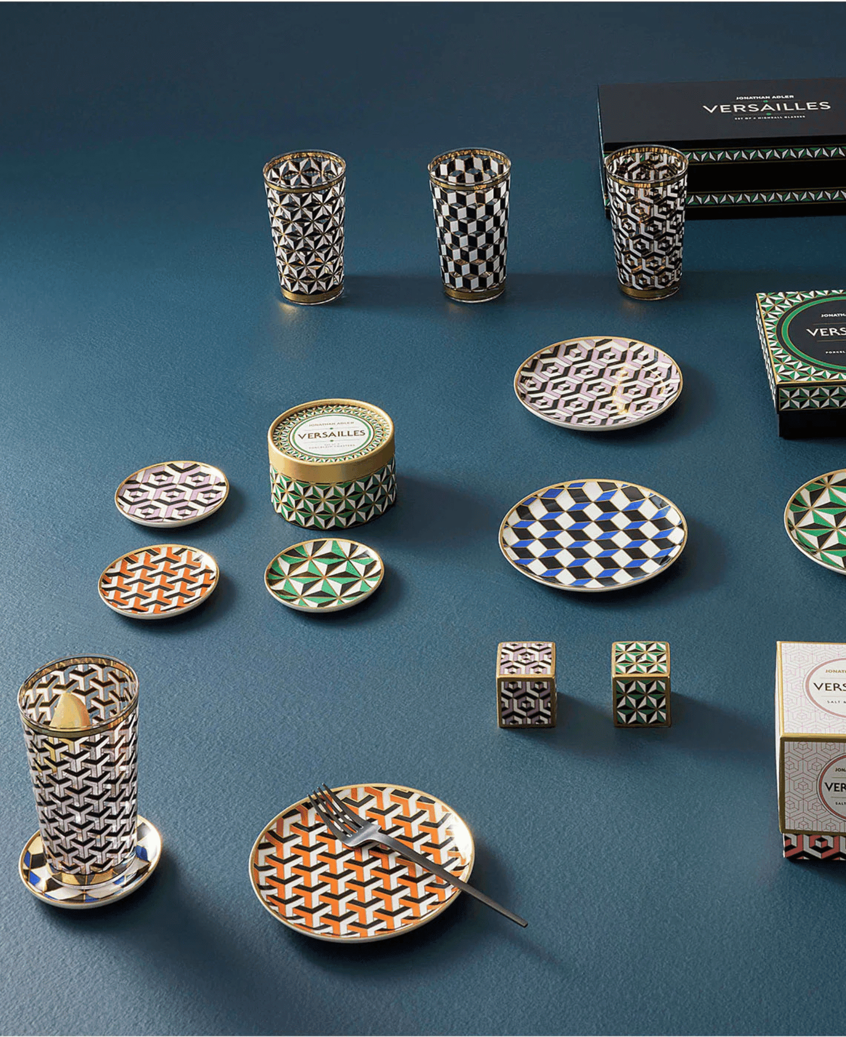 LXURI Gift Guide - Versailles Glassware Set by Jonathan Adler