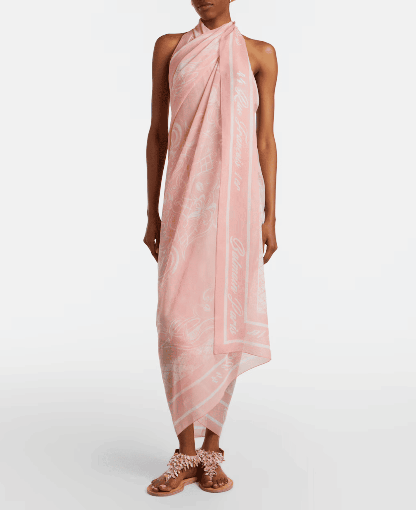 Balmain Printed Silk Beach Cover-Up | Shop Mytheresa | LXURI