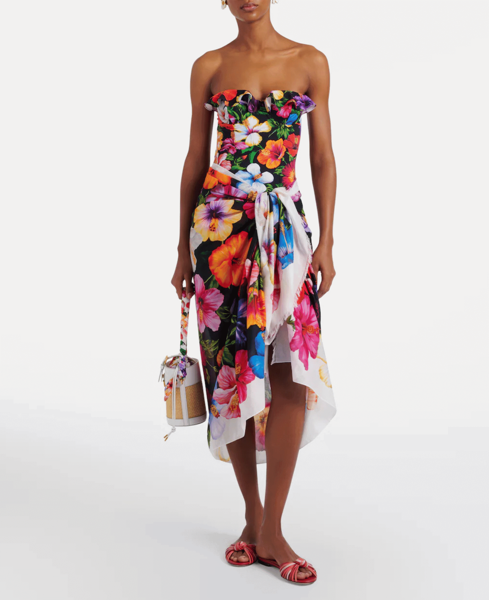 Dolce&Gabbana Floral Cotton Beach Cover-Up | Mytheresa | LXURI