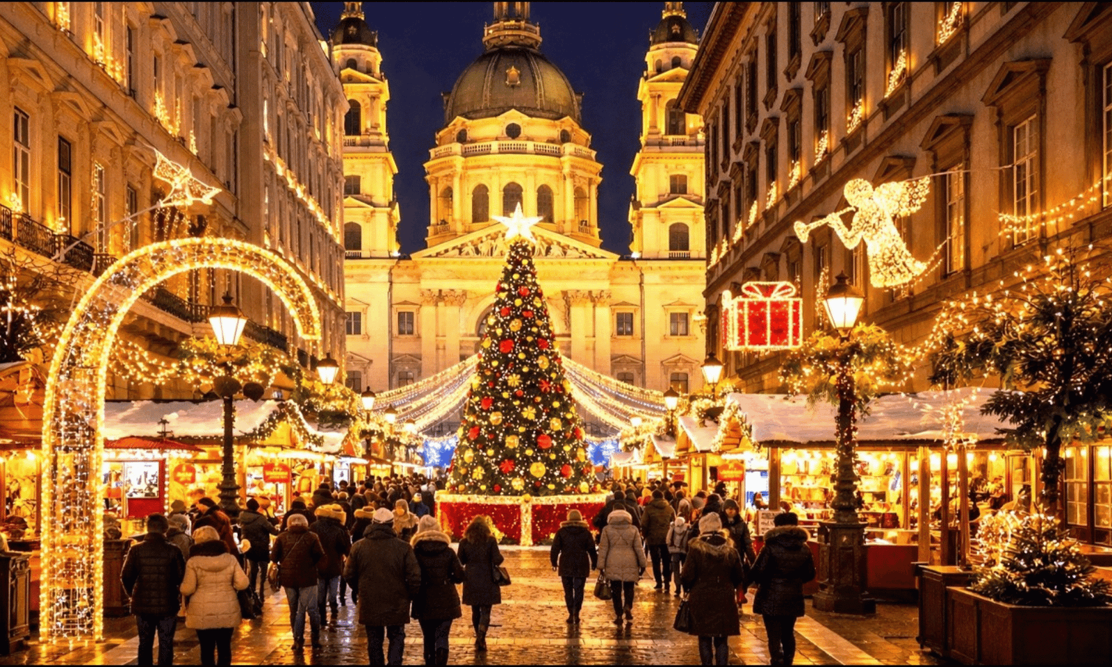 Budapest, Hungary: Basilica Lights and Warming Hungarian Food - Top 5 European Christmas Markets 